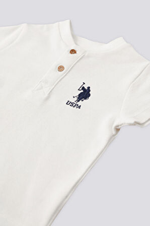 Lisanslı Striped Pants Krem Erkek Bebek Takımı