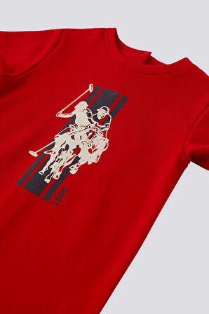 U.S. Polo Assn Lisanslı Year Kırmızı Erkek Bebek Tulum