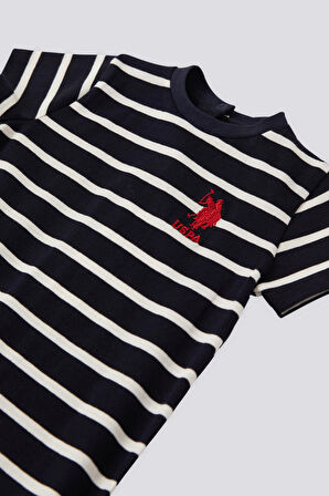 U.S. Polo Assn Lisanslı Line Lacivert Erkek Bebek Tulum