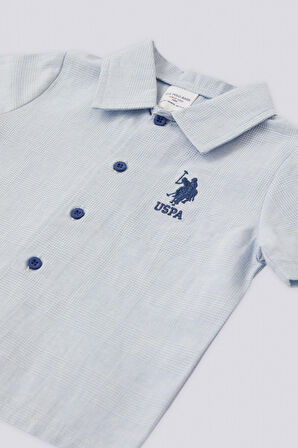 U.S. Polo Assn Lisanslı Shirt İndigo Erkek  Bebek Takımı