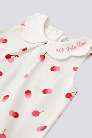U.S. Polo Assn Lisanslı Collar Krem Kız Bebek Takımı
