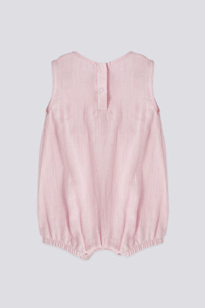 U.S. Polo Assn Lisanslı Overalls Pembe Kız Bebek Tulum