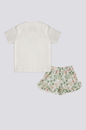 U.S. Polo Assn Lisanslı Basic Krem Kız Bebek Takımı