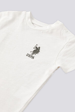 U.S. Polo Assn Lisanslı Straight Krem Kız Bebek Takımı