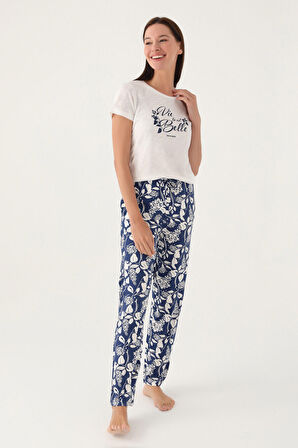 Pierre Cardin Belle Krem Kadın Kısa Kol Pijama Takımı