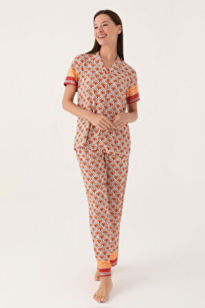 Pierre Cardin Strawberry Krem Kadın Kısa Kol Pijama Takımı