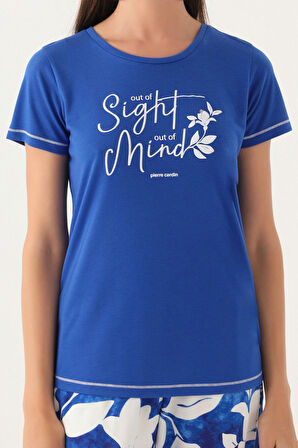 Pierre Cardin Mind Koyu Mavi Kadın Kısa Kol Pijama Takımı