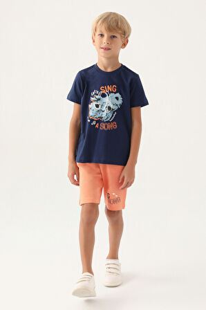 RolyPoly Rhio Koyu İndigo Erkek Çocuk Bermuda Takım