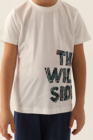 RolyPoly The Wild Side Krem Erkek Çocuk Bermuda Takım