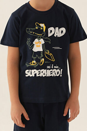 RolyPoly Super Dad Lacivert Erkek Çocuk Kapri Takım