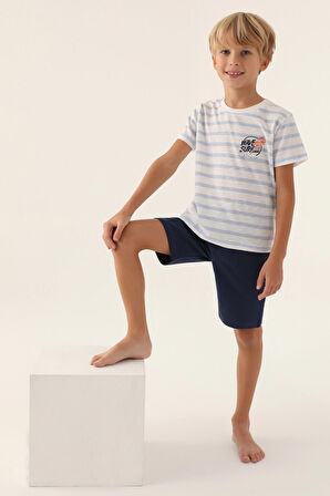 RolyPoly Wave Surf Mavi Erkek Çocuk Bermuda Takım