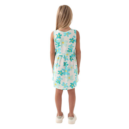 Kız Çocuk Elbise Çiçek Desenli RP3393-3