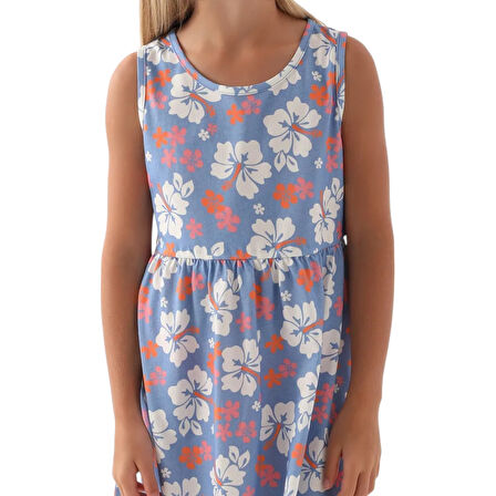 Çiçekli Penye Elbise RP3409-3