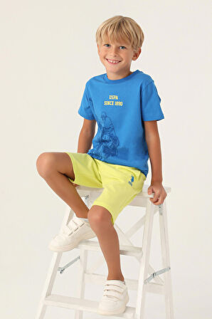 U.S. Polo Assn Lisanslı Since Cobalt Erkek Çocuk Bermuda Takım