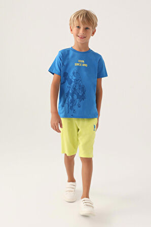 U.S. Polo Assn Lisanslı Since Cobalt Erkek Çocuk Bermuda Takım