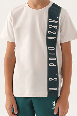 U.S. Polo Assn Lisanslı Striped Taş Erkek Çocuk Bermuda Takım