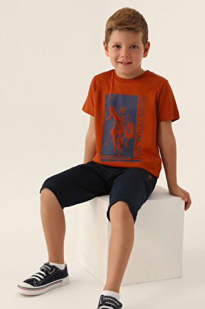 U.S. Polo Assn Lisanslı Sword Kahverengi Erkek Çocuk Kapri Takım