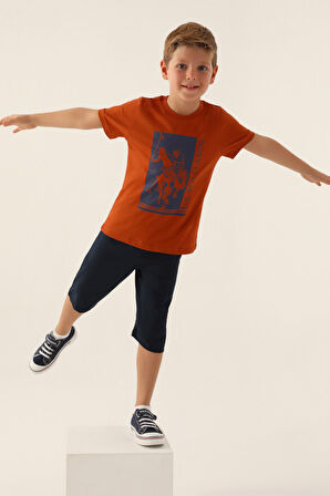 U.S. Polo Assn Lisanslı Sword Kahverengi Erkek Çocuk Kapri Takım