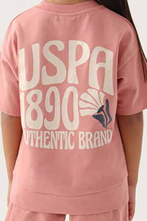 U.S. Polo Assn Lisanslı Orchid Pembe Kız Çocuk Şort Takım