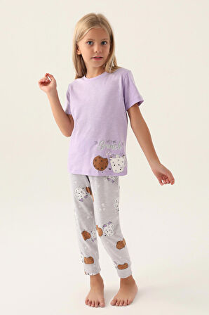 Arnetta Brunch Lila Kız Çocuk Pijama Takımı