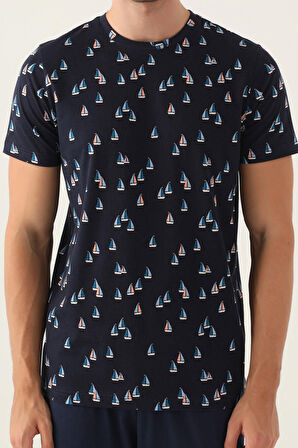 Arnetta Yacht Lacivert Erkek Pijama Takımı