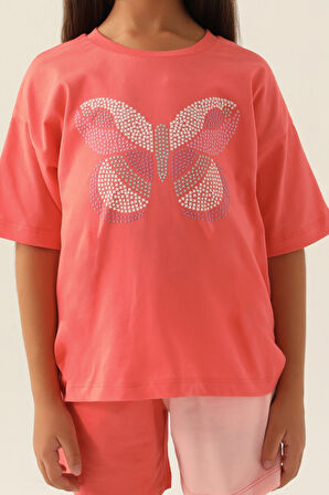 RolyPoly Colour Butterfly Coral Kız Çocuk Şort Takım