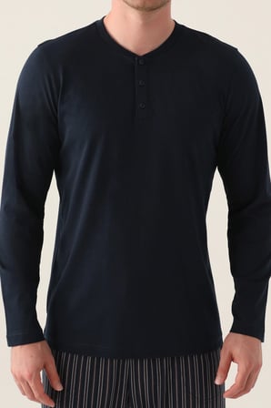 Arnetta Long Siyah Erkek Pijama Takımı