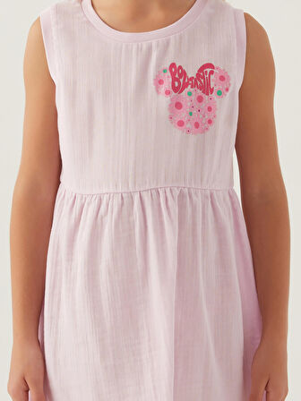 Minnie Mouse Kız Çocuk Elbise 3-8 Yaş Rose