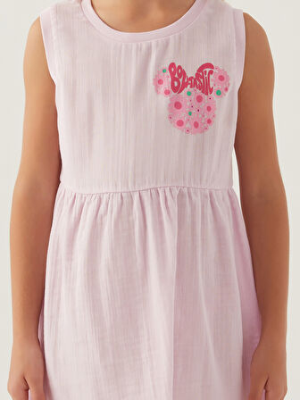 Minnie Mouse Kız Çocuk Elbise 3-8 Yaş Rose