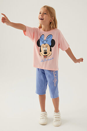 Minnie Mouse Smile Somon Kız Çocuk Kapri Takım