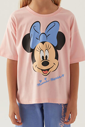 Minnie Mouse Smile Somon Kız Çocuk Kapri Takım
