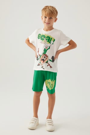 Looney Tunes Bugs İndigo Erkek Çocuk Bermuda Takım