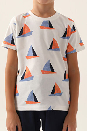 RolyPoly Boat Krem Erkek Çocuk Bermuda Takım