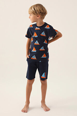 RolyPoly Boat Lacivert Erkek Çocuk Bermuda Takım