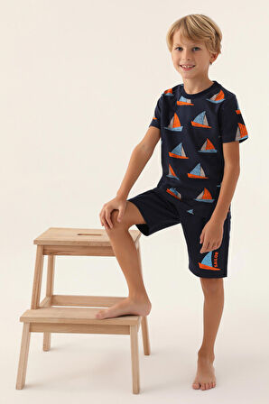 RolyPoly Boat Lacivert Erkek Çocuk Bermuda Takım