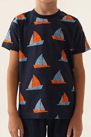 RolyPoly Boat Lacivert Erkek Çocuk Bermuda Takım