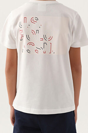 U.S. Polo Assn Lisanslı Printed Krem Erkek Çocuk Bermuda Takım