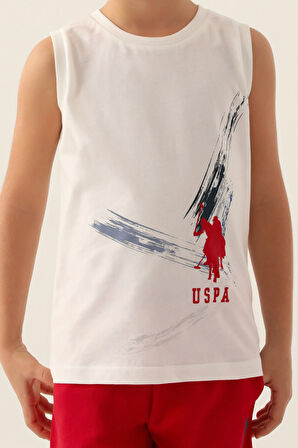 U.S. Polo Assn Lisanslı Zero Arm Krem Erkek Çocuk Bermuda Takım