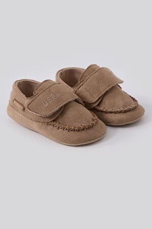 Us Polo Erkek Bebek Bebek Ayakkabı USB2166 Lacivert Kum Kahve