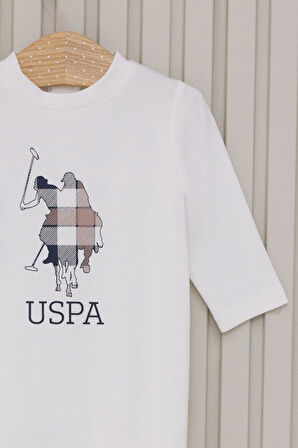 U.S. Polo Assn Krem Erkek Bebek Tulum