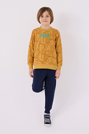 Us Polo Erkek Çocuk Eşofman Takımı US1929 Hardal