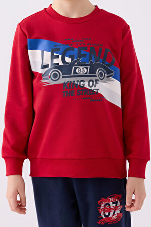 Rolypoly Erkek Çocuk Eşofman Takımı RP3441 Kırmızı