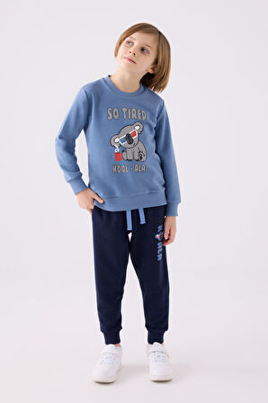 Rolypoly Erkek Çocuk Mavi Eşofman Takımı