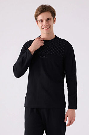 Arnetta 3140 Uzun Kollu Erkek Pijama Takımı SİYAH