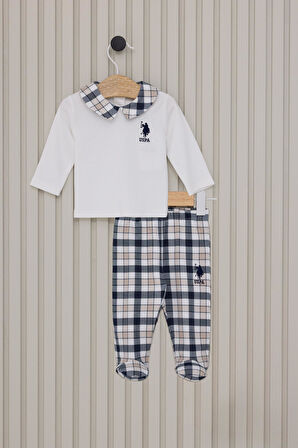 US POLO ERKEK BEBEK PATİKLİ 2LI TAKIM Krem