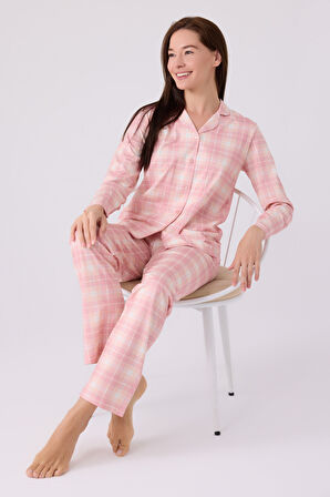 Pıerre Cardın Kadın Gömlek Pijama PC8919 Pembe