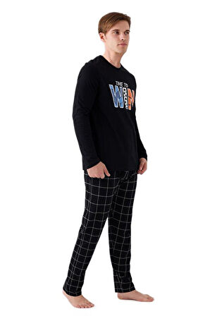 Arnetta Erkek Siyah Pijama Takım 3170-S 
