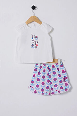 U.S. Polo Assn. Kız Bebek Beyaz Bebek Takım