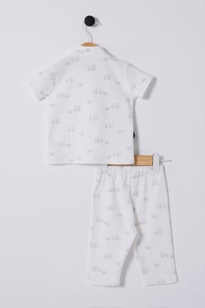 U.S POLO ASSN ERKEK BEBEK PİJAMA TAKIMI - Beyaz