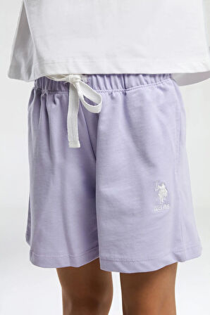 U.S. Polo Assn. Kız Çocuk Beyaz Şort Takım